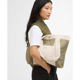 Barbour Healy Quilted Tote Bag Bleached Olive