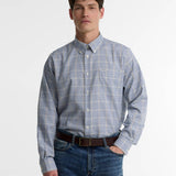 Barbour Henderson Thermo Weave Long-Sleeved Shirt In Deep Blue