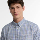 Barbour Henderson Thermo Weave Long-Sleeved Shirt In Deep Blue