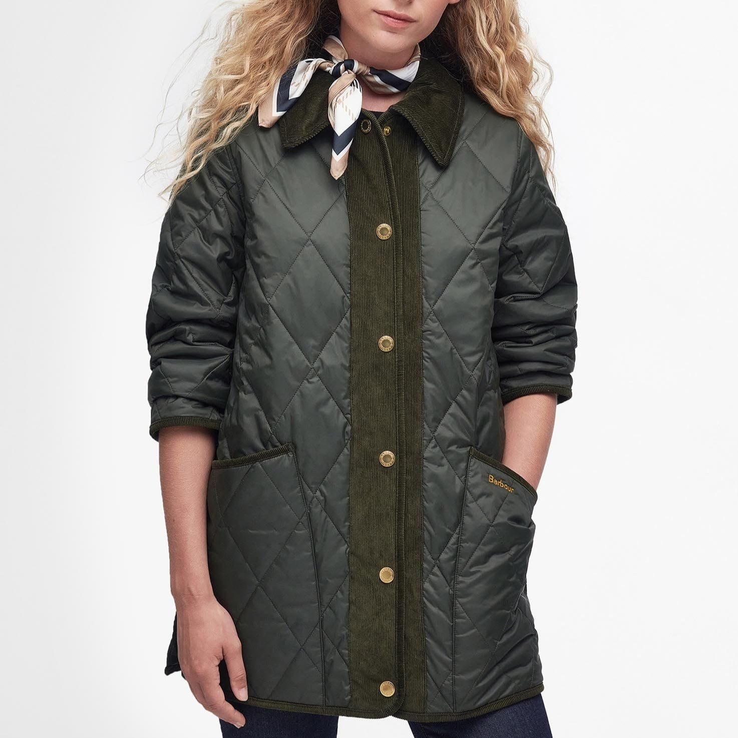 Barbour Highcliffe Quilted Jacket in Sage