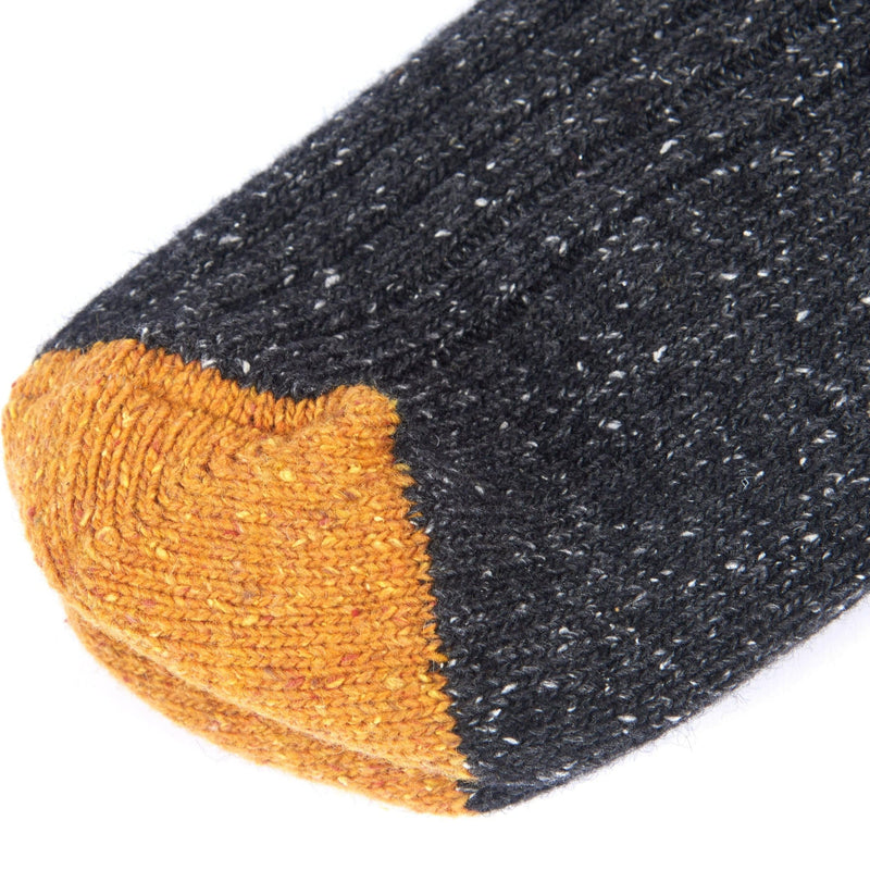 Barbour Houghton Socks Charcoal/Ochre