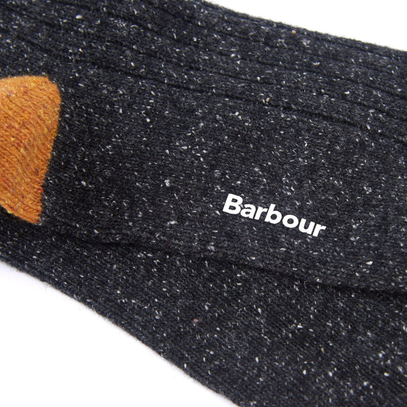 Barbour Houghton Socks Charcoal/Ochre