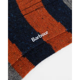 Barbour Houghton Stripe Socks In Navy Ginger