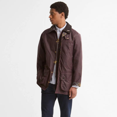 Barbour Icons Beaufort Waxed Jacket In Bordeaux
