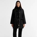 Barbour Icons Modern Beaufort Waxed Jacket In Black/Classic