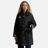 Barbour Icons Modern Beaufort Waxed Jacket In Navy Birchwood