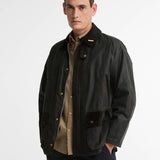 Barbour Icons Patch Bedale Waxed Jacket In Sage