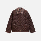Barbour Icons Tartan Collar Cropped Liddesdale Quilted Jacket In Rustic