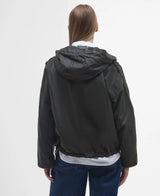 Barbour Inez Waxed Jacket In Olive/Tartan
