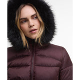 Barbour International Cher Puffer Jacket In Red Velvet