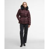Barbour International Cher Puffer Jacket In Red Velvet