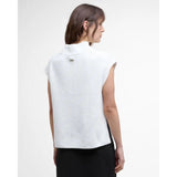 Barbour International Clara Sleeveless Knitted Jumper In White