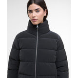 Barbour International Hudson Faux-Velvet Puffer Jacket In Black