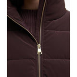 Barbour International Hudson Faux-Velvet Puffer Jacket In Red Velvet
