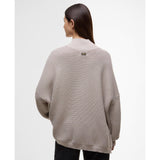 Barbour International Kaia Funnel-Neck Knit Jumper In Oat