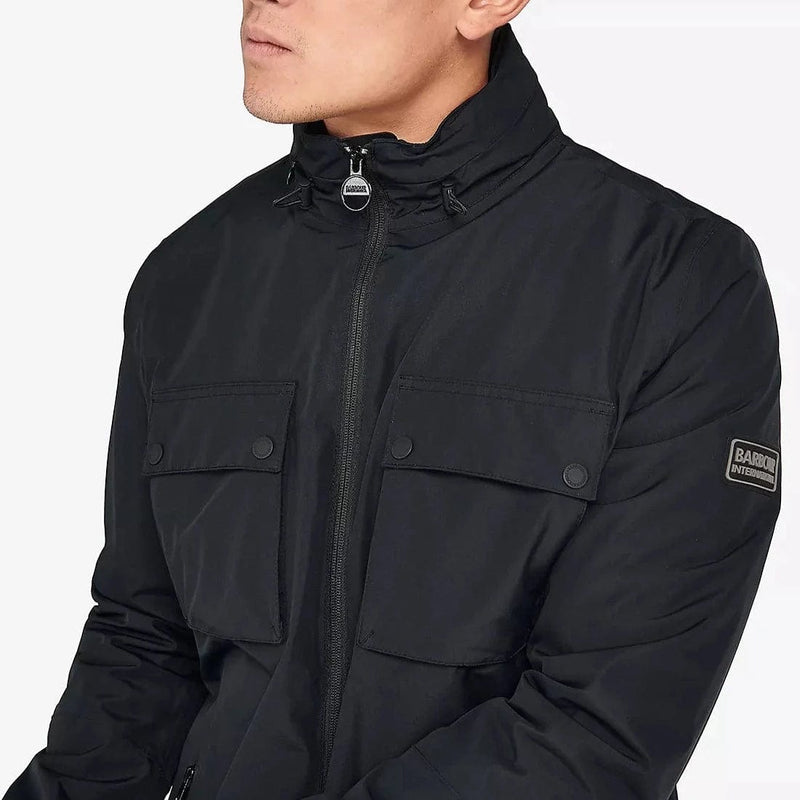 Barbour International Obel Jacket in Black Elys Wimbledon