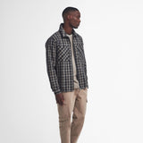 Barbour International Phoenix Check Overshirt In Charcoal Mix