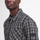 Barbour International Phoenix Check Overshirt In Charcoal Mix