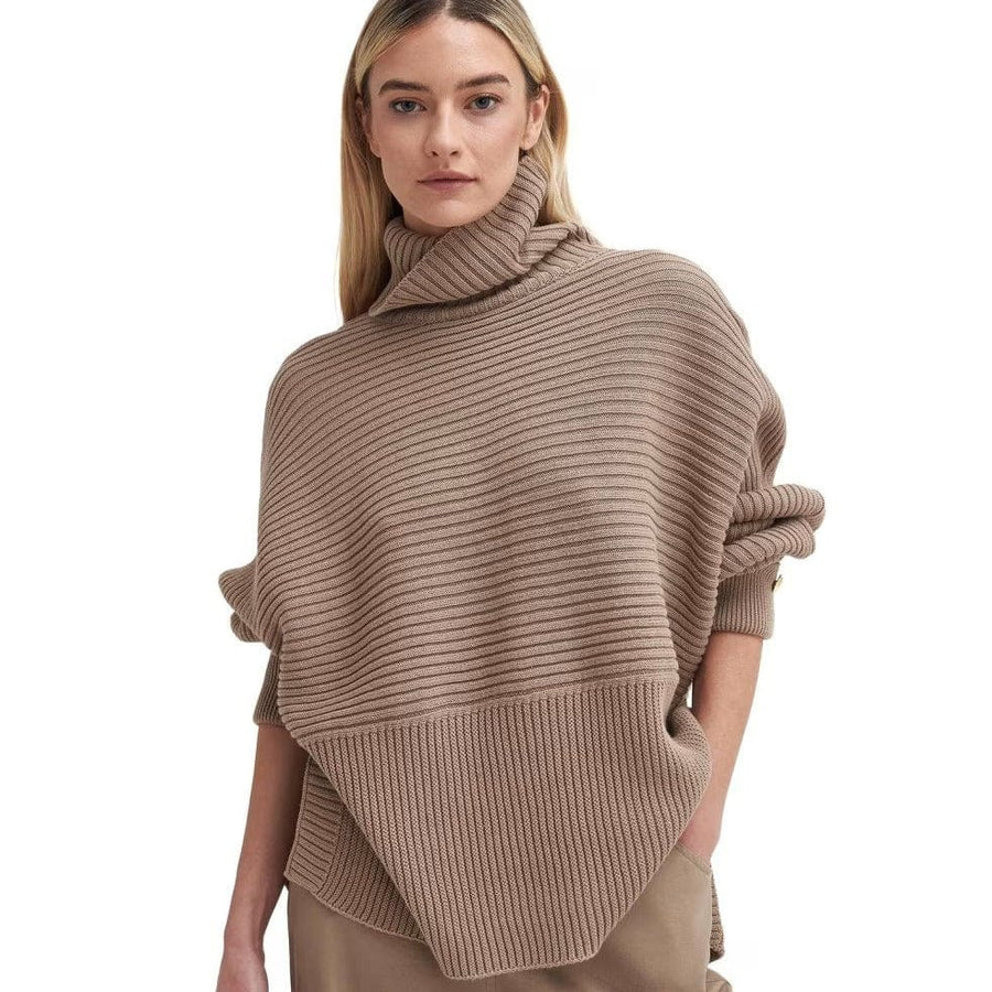 Barbour International Roberta Knitted Jumper In Light Trench