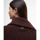 Barbour International Saskia Zip Neck Knit Jumper In Chocolate
