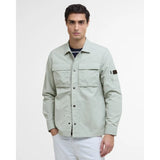 Barbour International Scots Overshirt In Mineral Grey