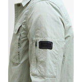 Barbour International Scots Overshirt In Mineral Grey