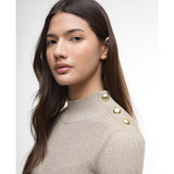 Barbour International Stella Ribbed Jumper In Oat