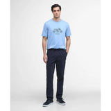 Barbour International Topher Motorbike T-Shirt In Cool Blue