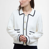 Barbour Jasmine Knitted Cardigan In Cloud