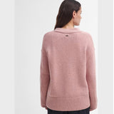 Barbour Joni Cardigan In Mahogany in Mohogany Rose