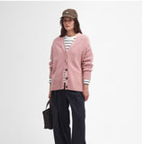 Barbour Joni Cardigan In Mahogany in Mohogany Rose