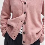 Barbour Joni Cardigan In Mahogany in Mohogany Rose