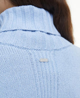 Barbour Josephine Rollneck Jumper in Sky Blue