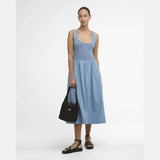 Barbour Josie Midi Dress In Chambray
