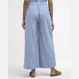 Barbour Josie Wide-Leg Trousers In Chambray Blue