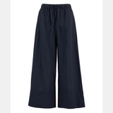 Barbour Josie Wide-Leg Trousers In Navy