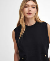Barbour Kathryn Sleeveless Knit Vest in Black