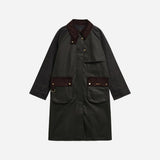 Barbour Kirklees Checked Waxed Jacket In Fern Classic Shadow