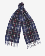 Barbour Lambswool Tartan Scarf In Navy/Red