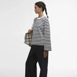Barbour Layla Sweatshirt Cloud/Dark Navy Stripe