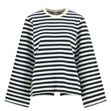 Barbour Layla Sweatshirt Cloud/Dark Navy Stripe