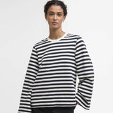 Barbour Layla Sweatshirt Cloud/Dark Navy Stripe