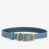 Barbour Leather Dog Collar in Blue, Size Large