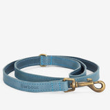 Barbour Leather Dog Lead in Blue