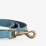 Barbour Leather Dog Lead in Blue