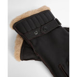 Barbour Leather Utility Gloves In Brown