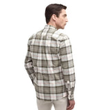 Barbour Lewis Tailored Shirt Glenmore In Olive Tartan