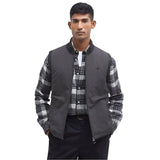 Barbour Leyburn Knitted Gilet In Black Carbon