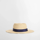 Barbour Lily Straw Boater Hat Natural
