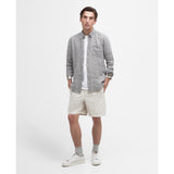 Barbour Linton Tailored Linen Shirt in Olive